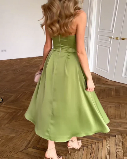 Zoe | Strapless Midi Dress