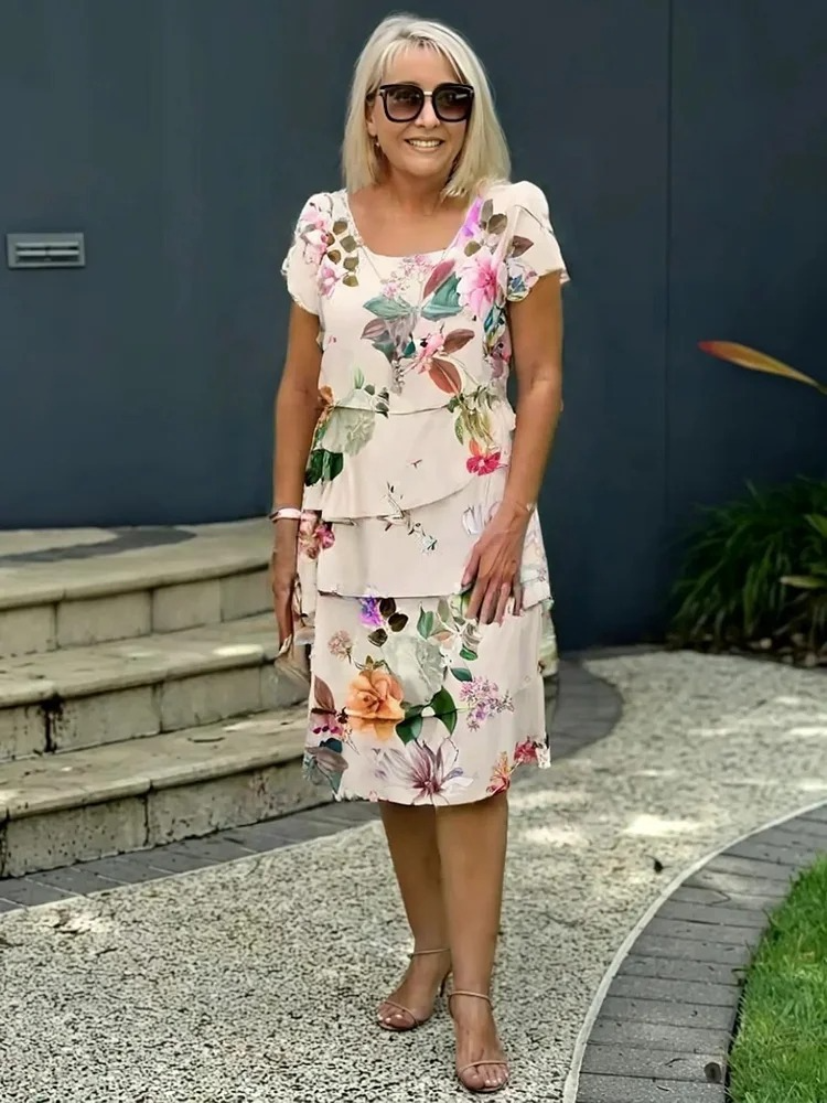 Flora |  Elegant Spring Midi Dress