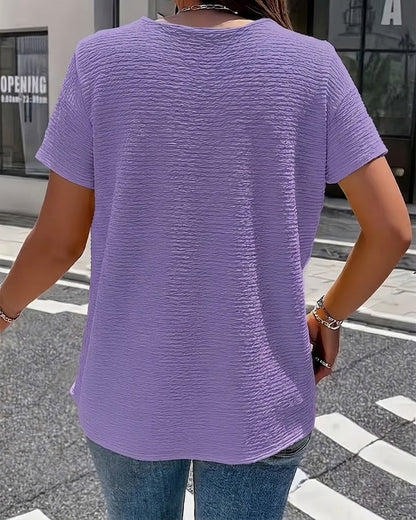 Barbara | Collar Tee with Buttons