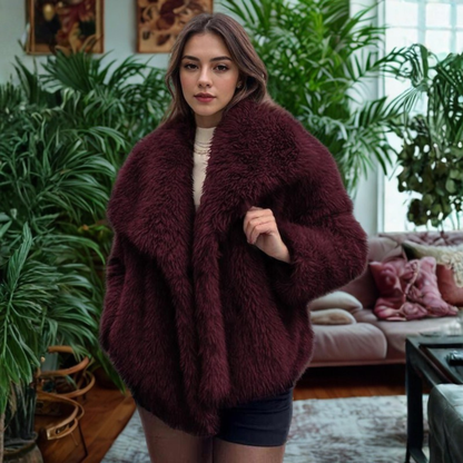 Corrine | Fuzzy Collar Coat
