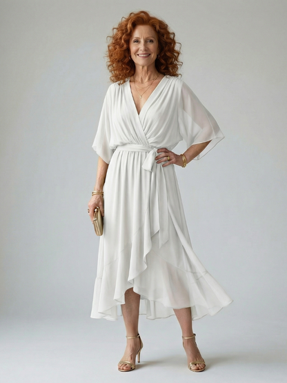 Elric | Lightweight Midi Dress with Draping
