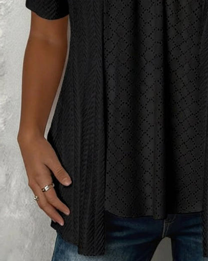 Carol | Layered Collar Patchwork Shirt