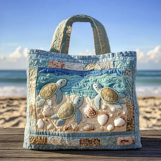 Artisanal Quilted Bag - Sea Turtles