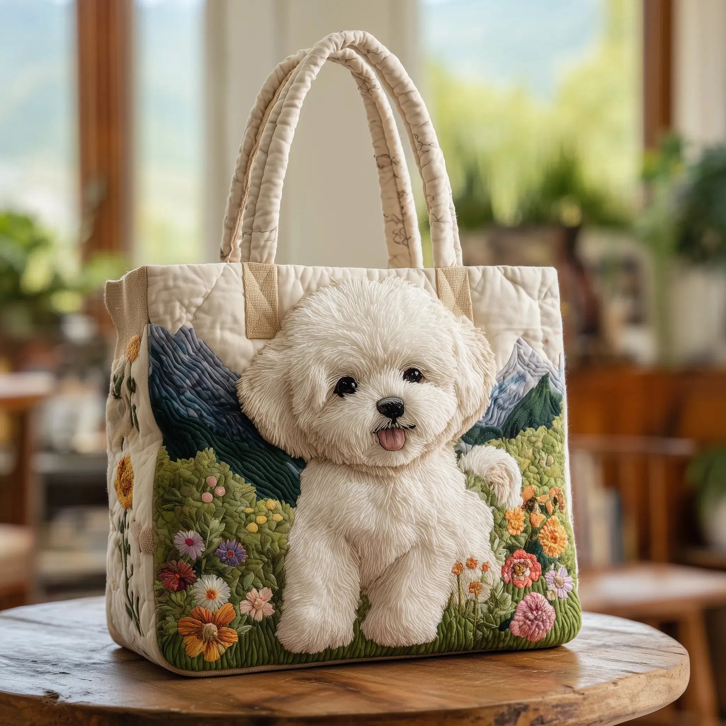 Quilted Artisan Bag - Enchanted Dog