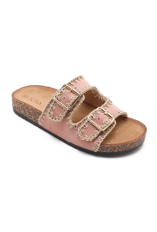 Xanthe | Pink Wedge Sandal