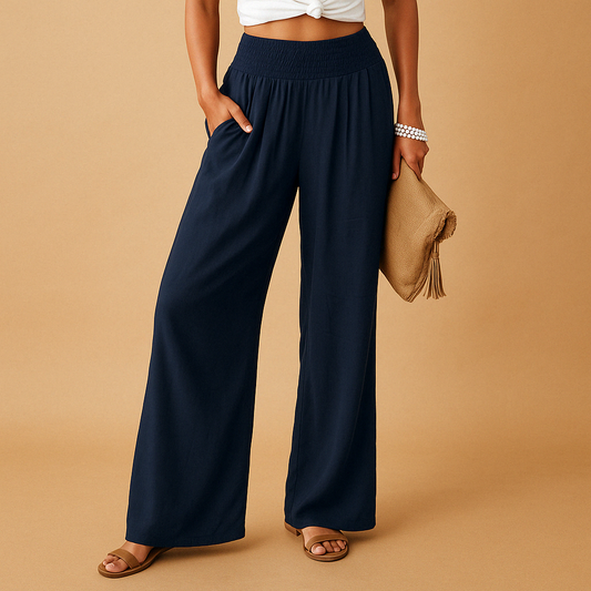 Elandra | Wide Leg Elastic Waist Pants