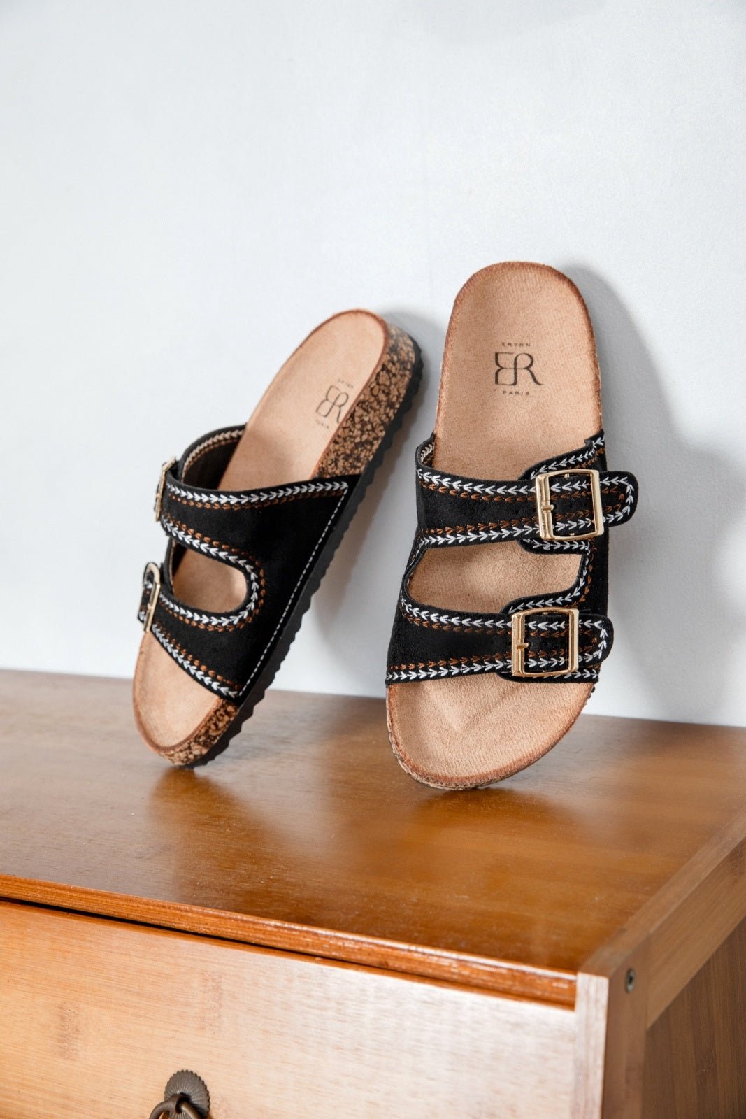 Ulrika | Black Wedge Sandal