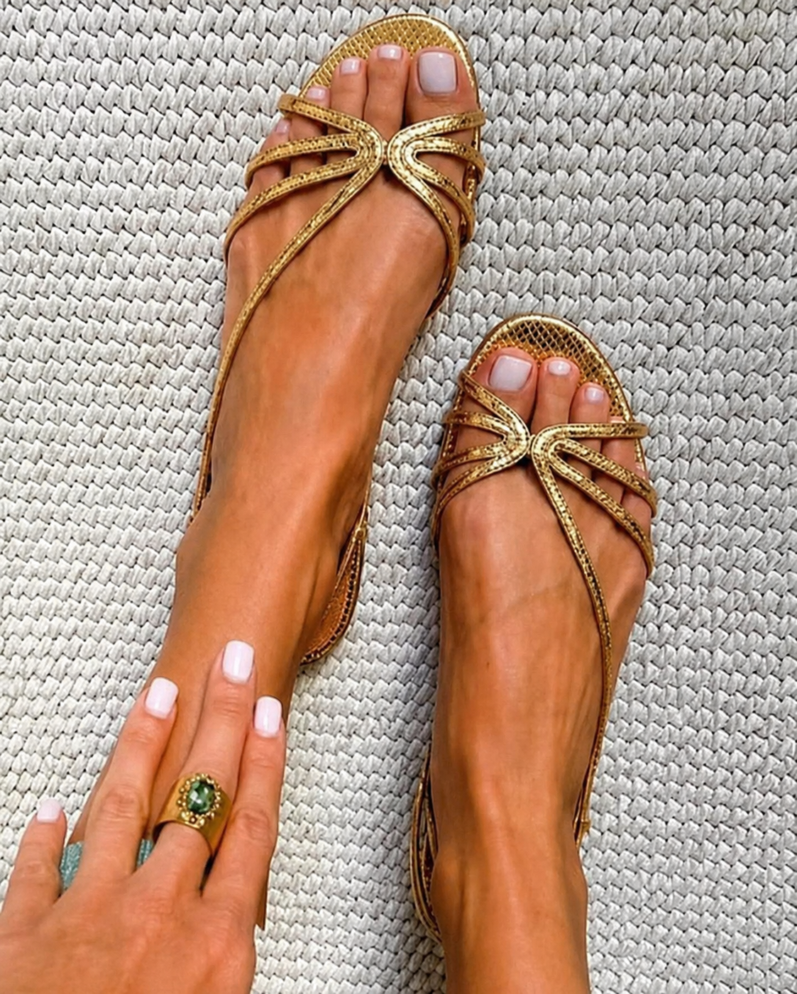 Camille™ | Golden Elegant Summer Sandals