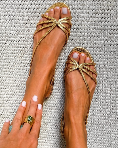 Camille™ | Golden Elegant Summer Sandals