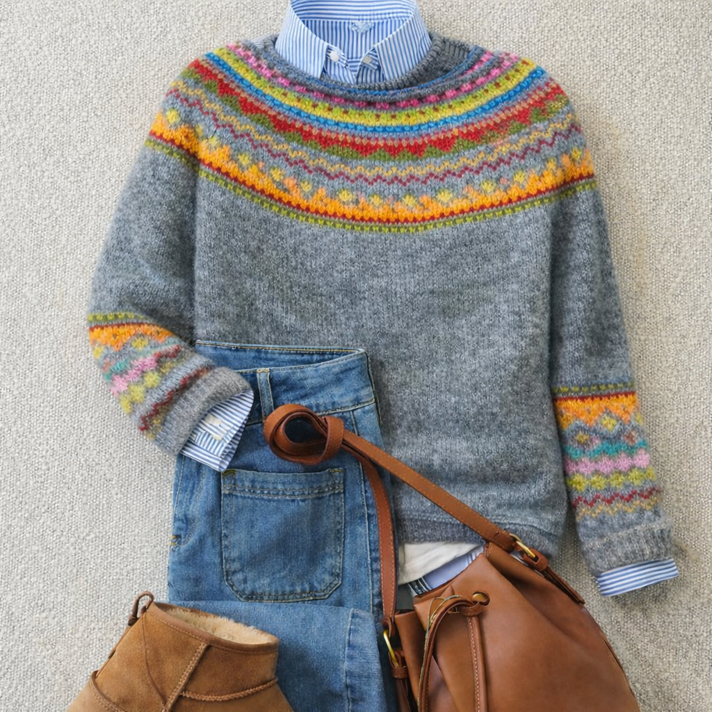 Ondrea | Heritage Nordic Knit Sweater