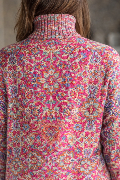 Florence | Floral Knit Turtleneck