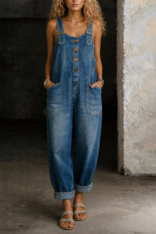 Moxelle | Denim Overall Jumpsuit