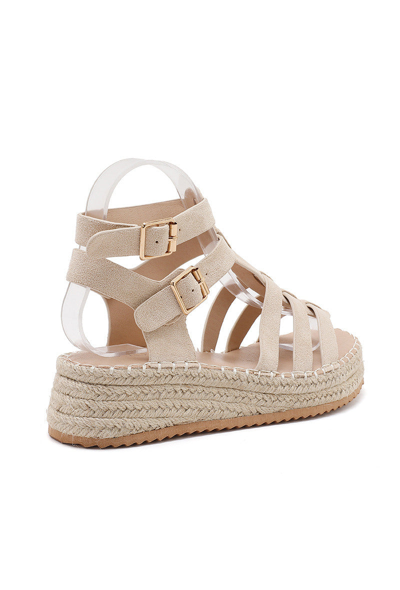 Brielle | Beige Wedge Sandal