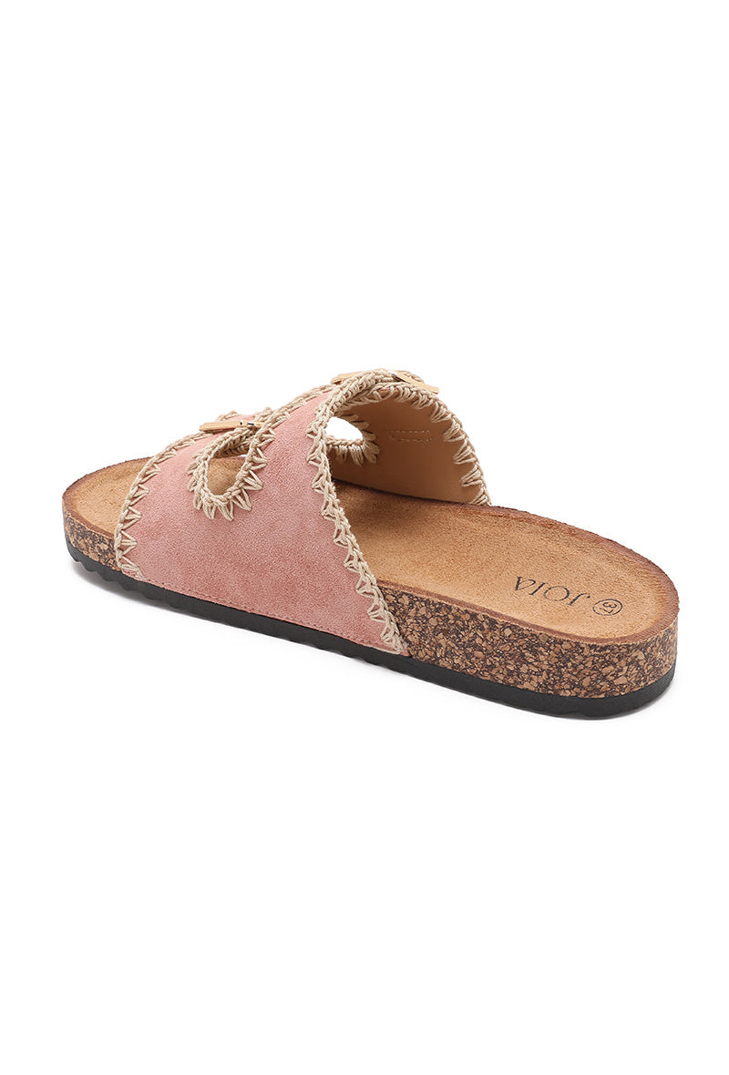 Xanthe | Pink Wedge Sandal