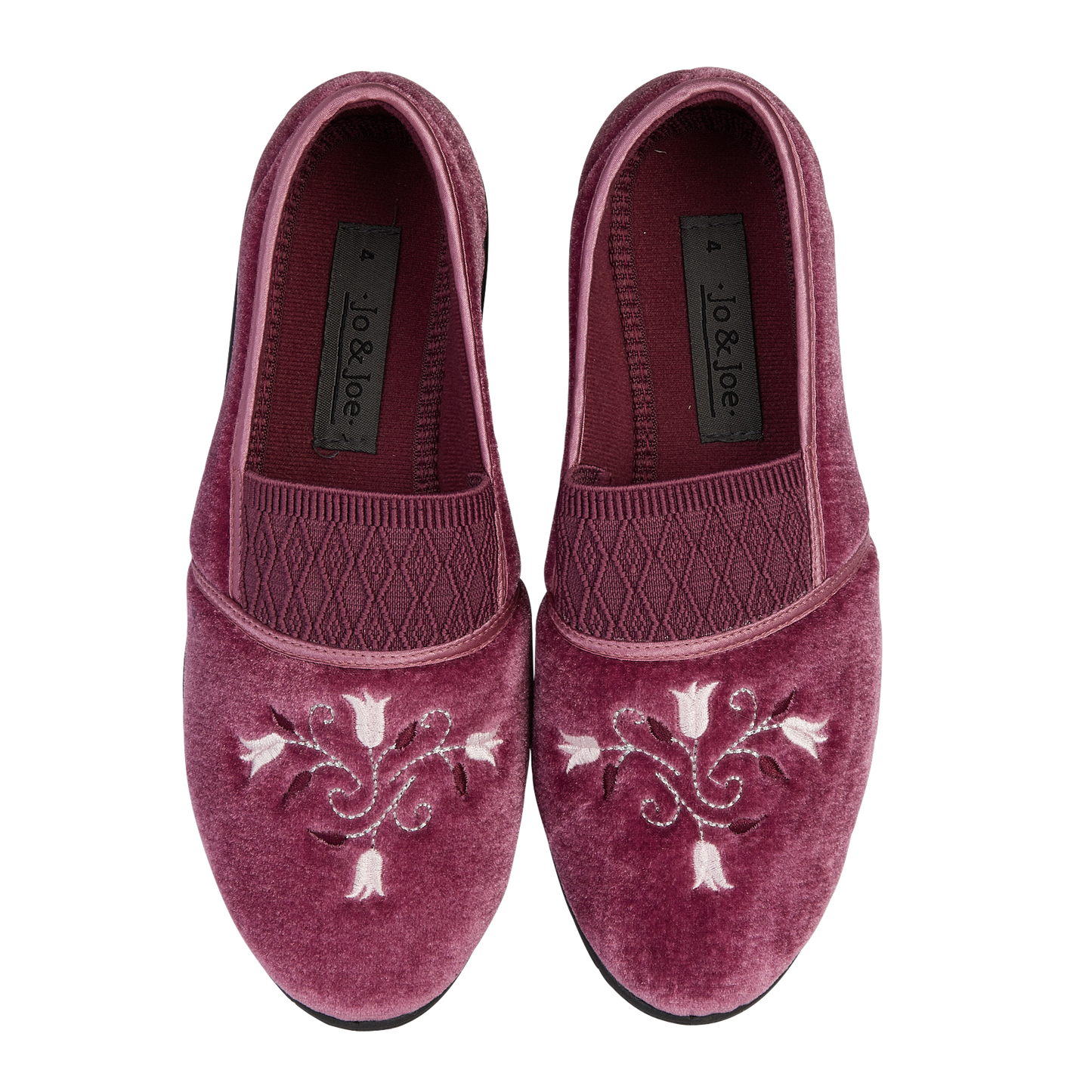Sasha | Wide Fit Embroidered Slippers