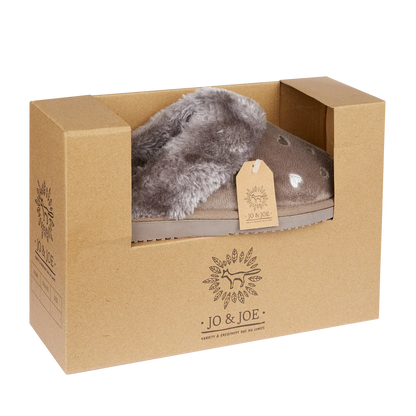 Harlow | Mink Heart Mule Slippers