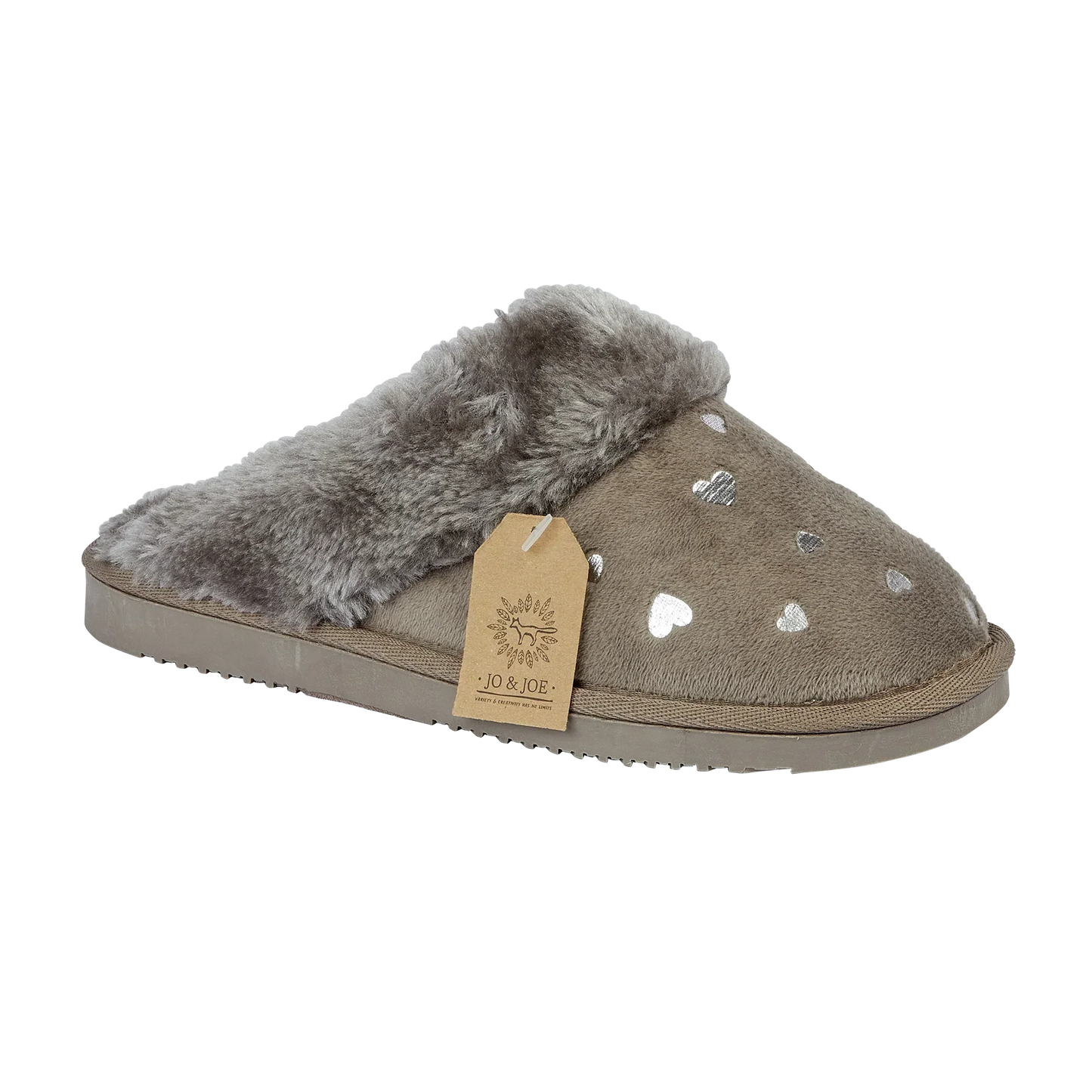 Harlow | Mink Heart Mule Slippers