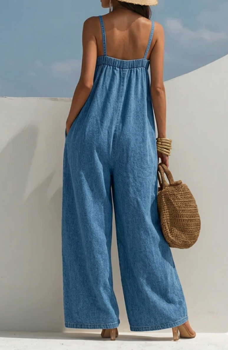 Madison | Denim Wide-Leg Jumpsuit