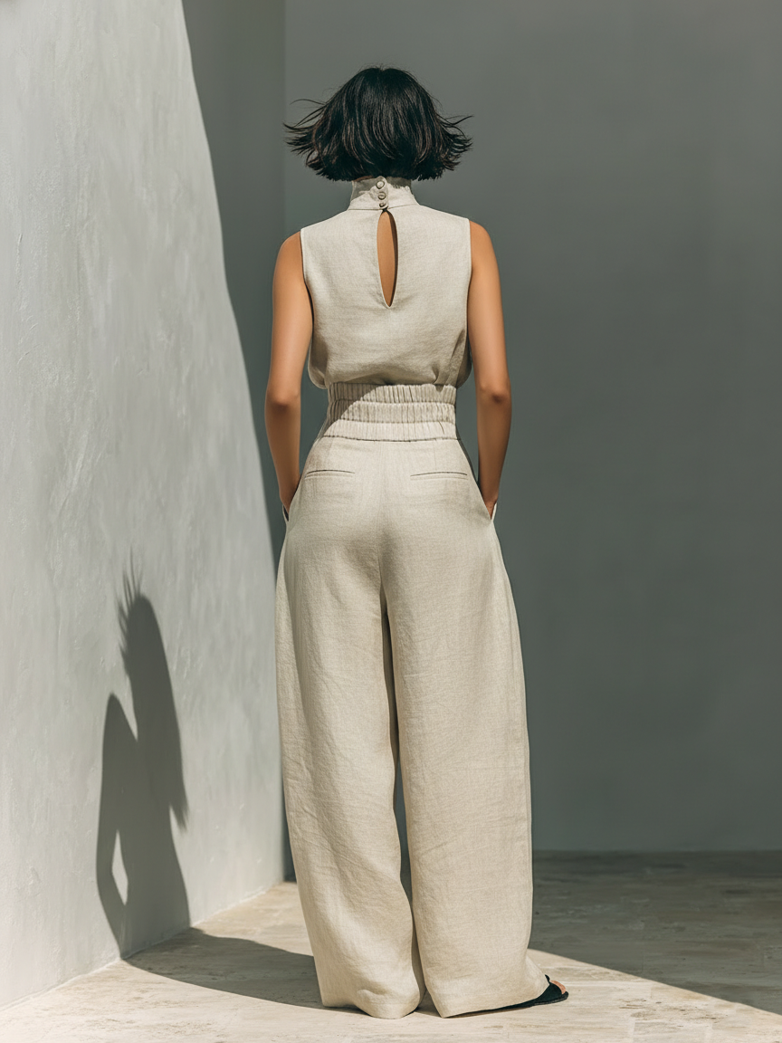 Chloe | Linen Blouse Set