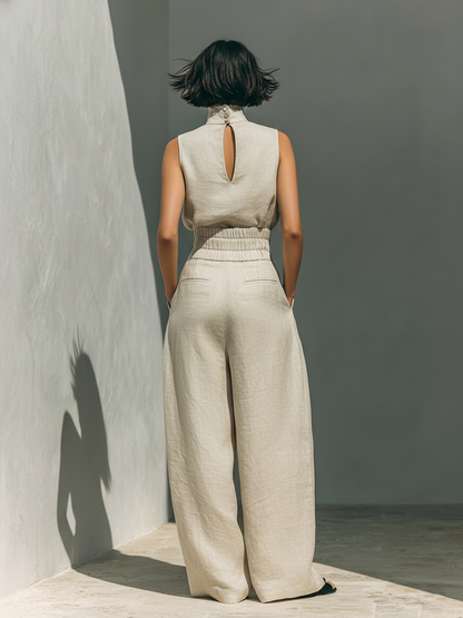 Chloe | Linen Blouse Set