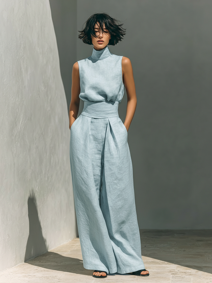 Chloe | Linen Blouse Set