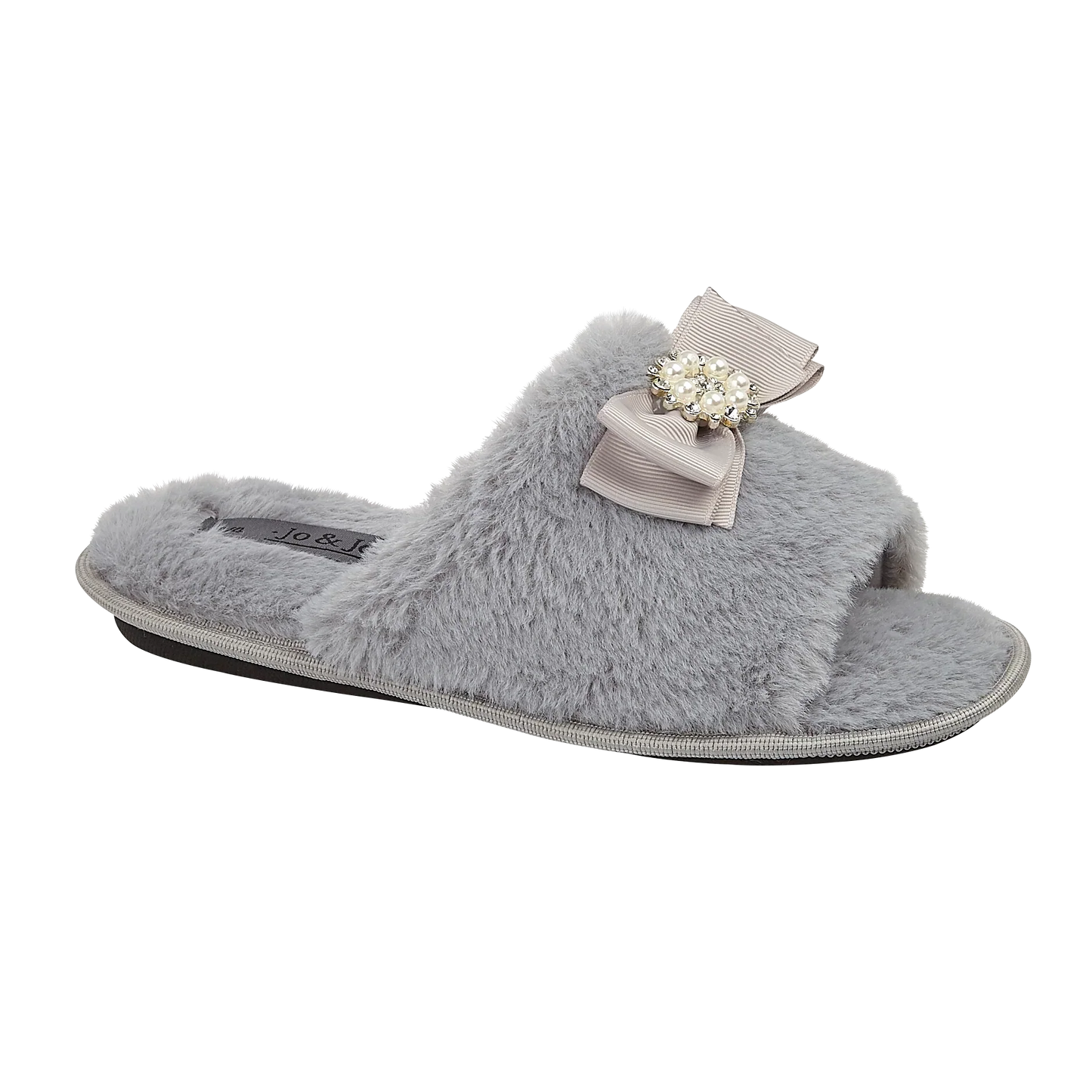 Coral | Faux Fur Open Toe Sliders