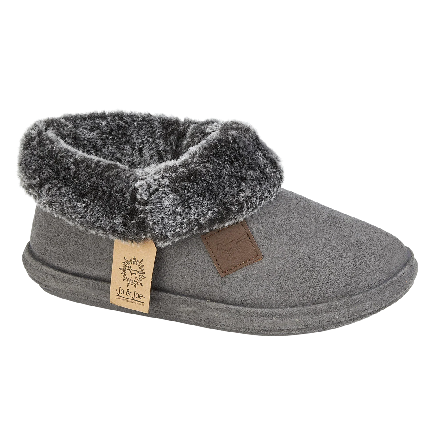 Cleo | Faux Suede Bootee Slippers