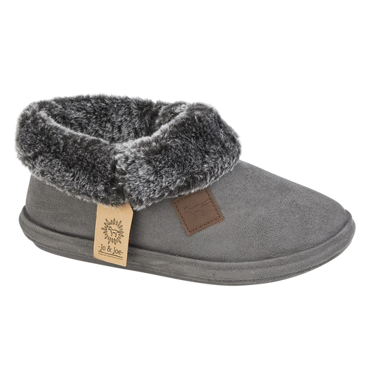 Cleo | Faux Suede Bootee Slippers