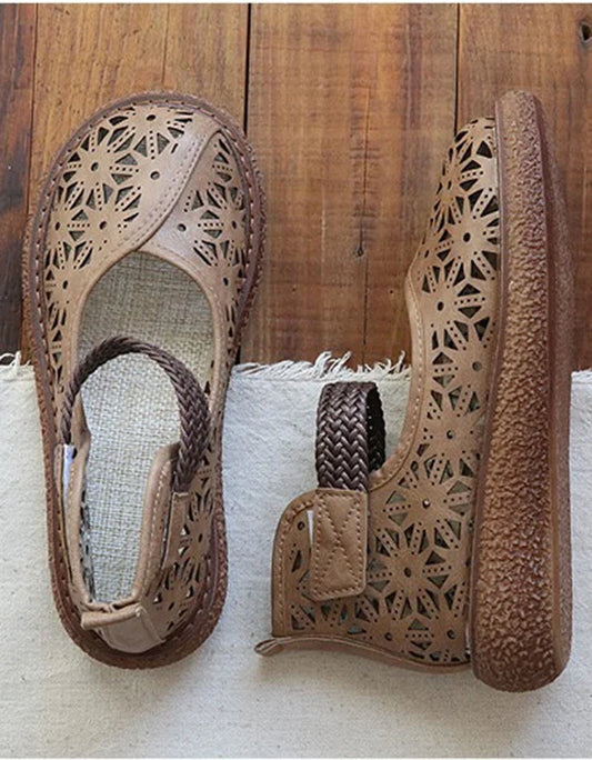 Elke | Laser Cut Slip-On Shoes