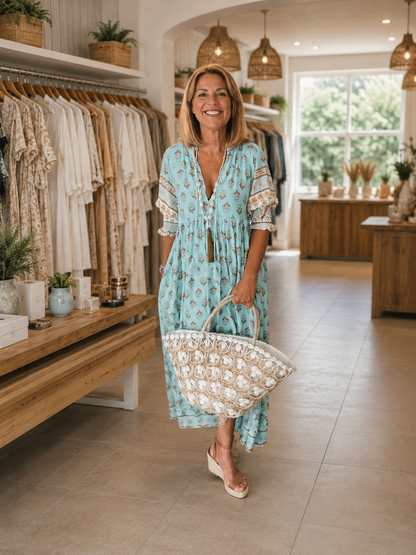 Mana | Chic Floral V-Neck Dress