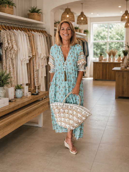 Mana | Chic Floral V-Neck Dress