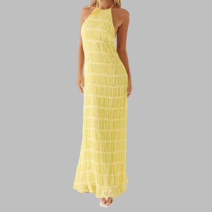 Lunet | Elegant Sleeveless Backless Bodycon Maxi Dress
