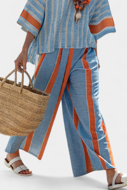Velmere | Terracotta Striped Set