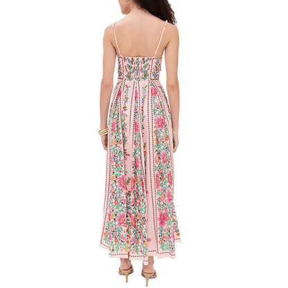 Idonna | Classy Sleeveless Summer Floral Cami Maxi Dress