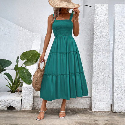 Fiorelle | Vintage Frill Hem Shirred Backless Sundress