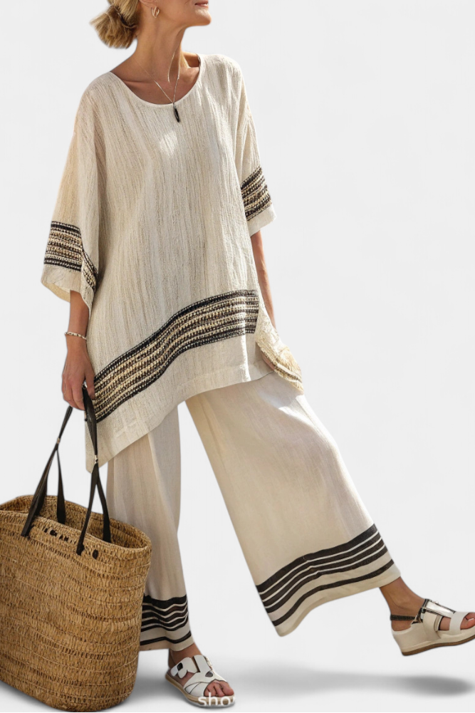 Harlowe | Black Striped Set