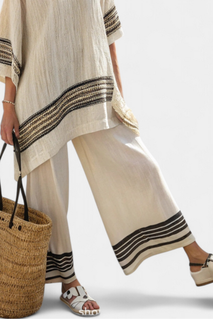 Harlowe | Black Striped Set