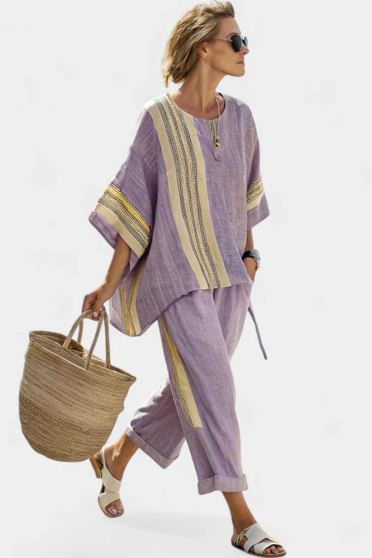 Elowric | Lavender Top & Pants