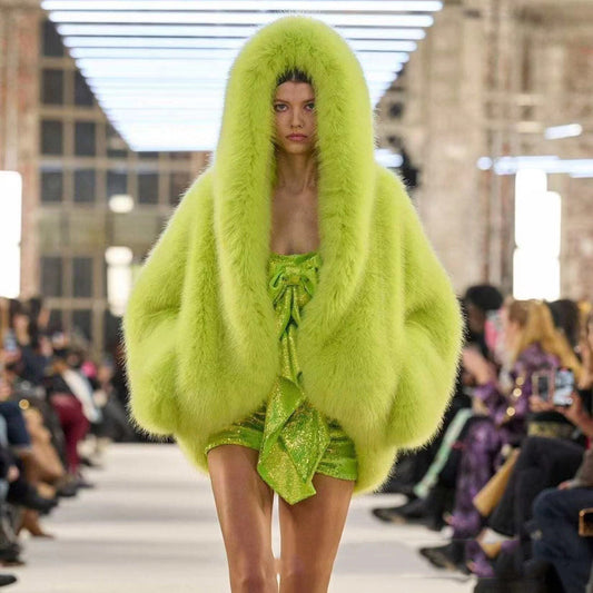 Stella | Hooded Faux Fur Coat