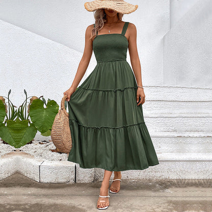 Fiorelle | Vintage Frill Hem Shirred Backless Sundress