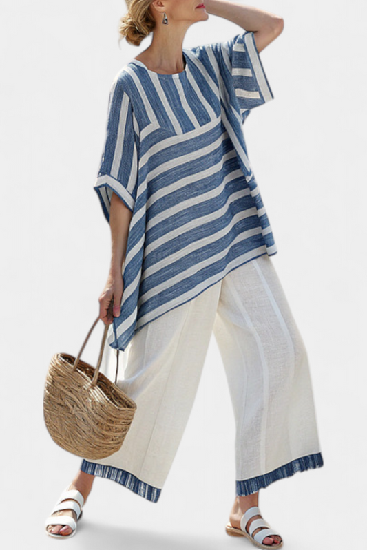 Corvielle | Hem Striped Set