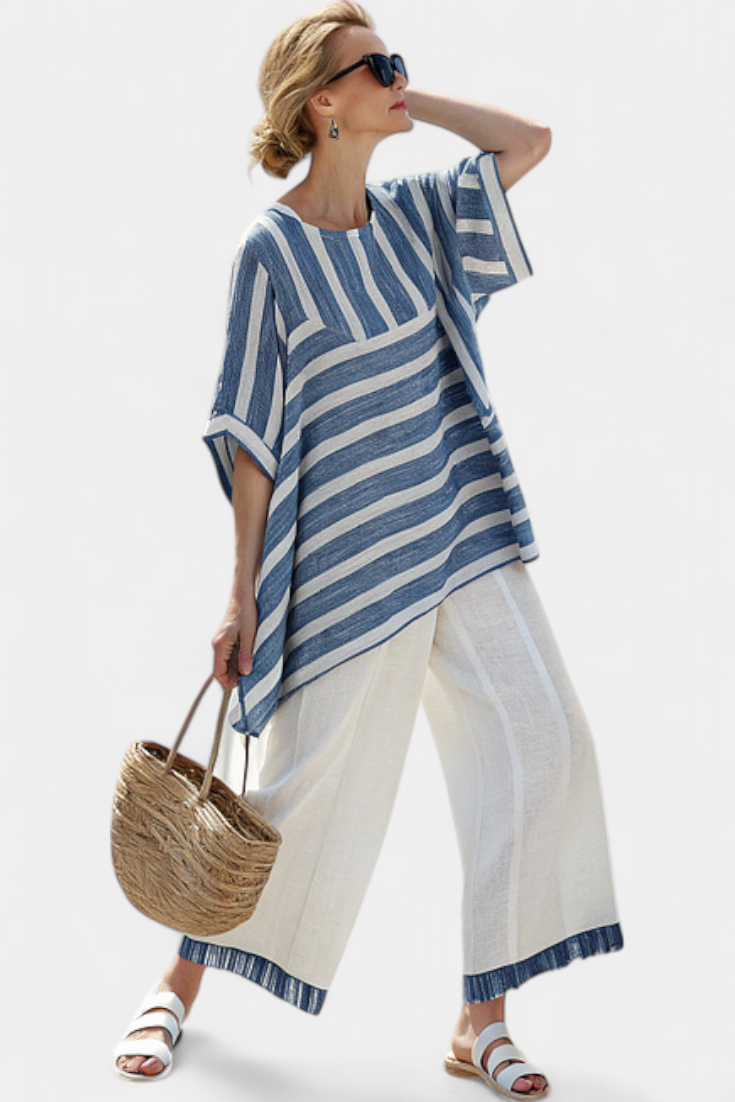 Corvielle | Hem Striped Set