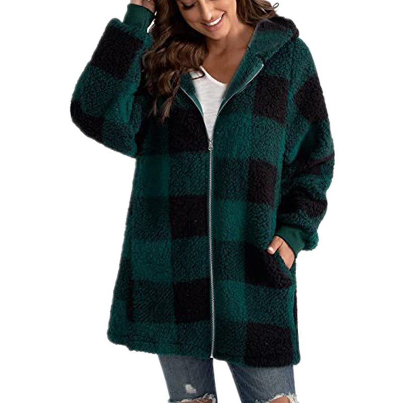 Arabella | Plaid Fleece Coat