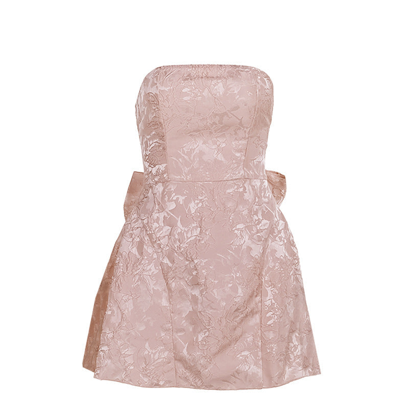 Caroline | Elegant Strapless A-Line Tube Dress