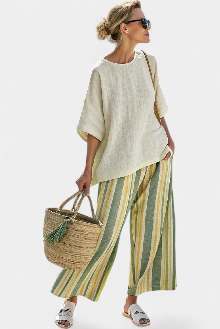 Ellowyn | Striped Linen Set