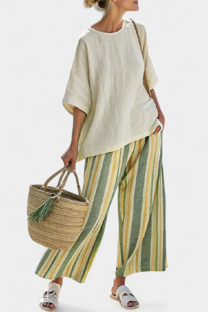 Ellowyn | Striped Linen Set