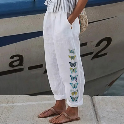 Darcy | Elegant Vintage Floral Print Pants