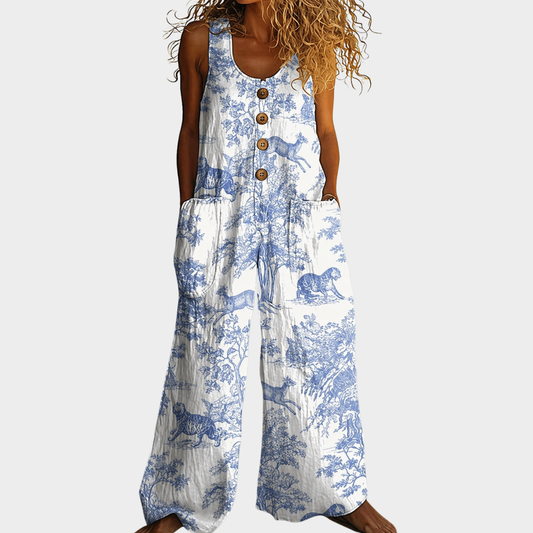 Clementine | Bohemian Print Casual Jumpsuit