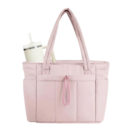 Harper | Pink Quilted Tote