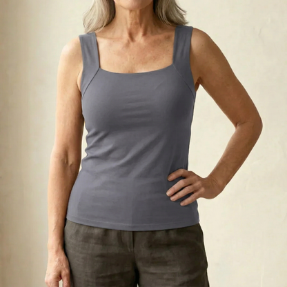 Diana | Taupe Built-In Bra Tank